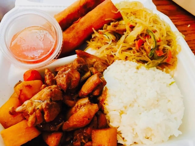 Chicken Adobo Plate.